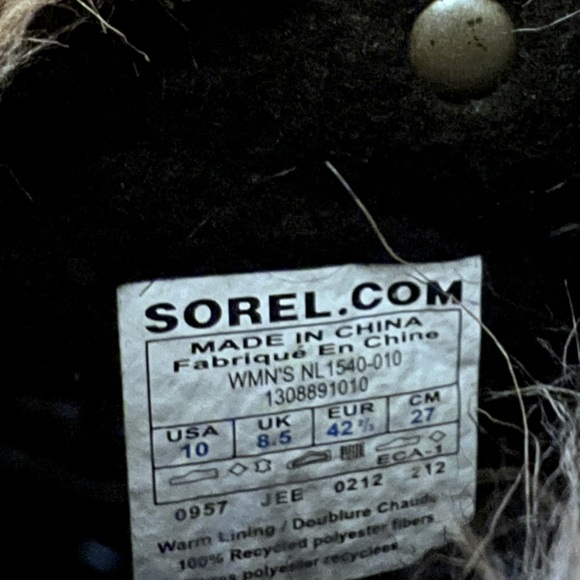 Sorel Black Fur-Lined Winter Boots - Picture 6 of 6